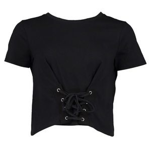 Lace front t-shirt